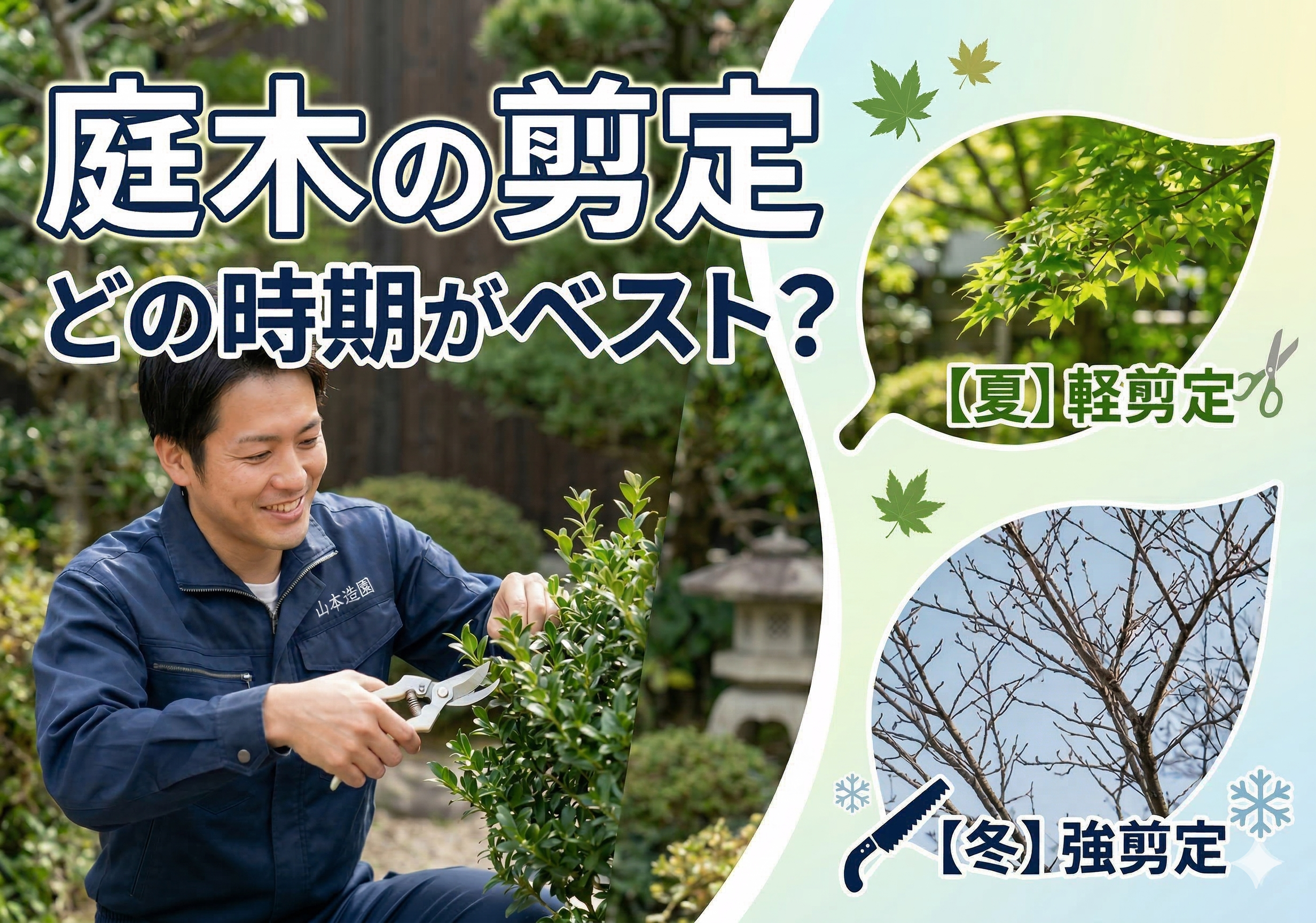庭木の剪定、どの時期がベスト？プロが教える年2回の目安